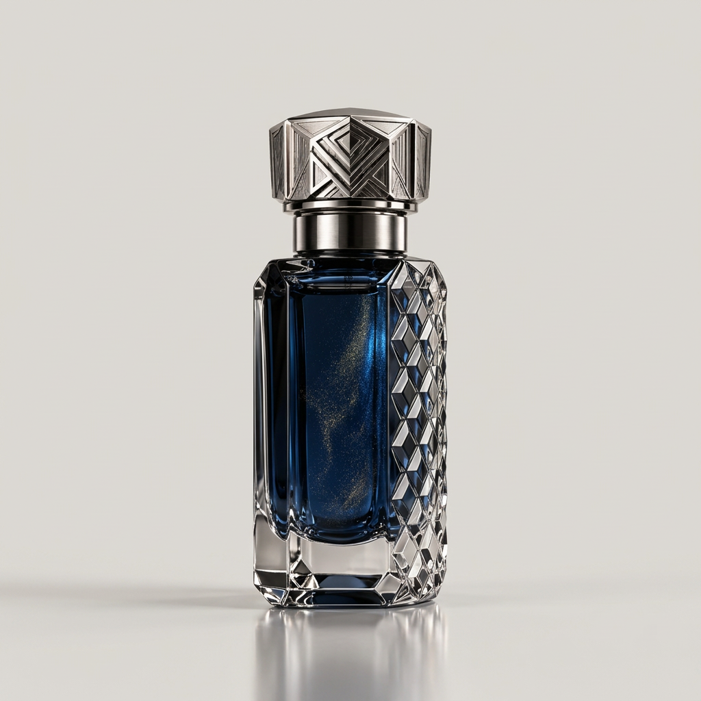 Perfume bottle left side view