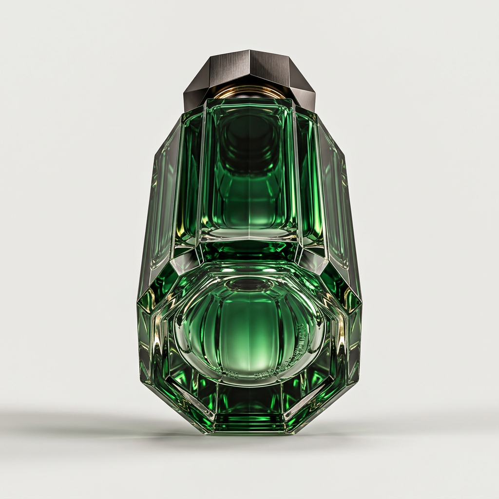 Emerald perfume bottle bottom view