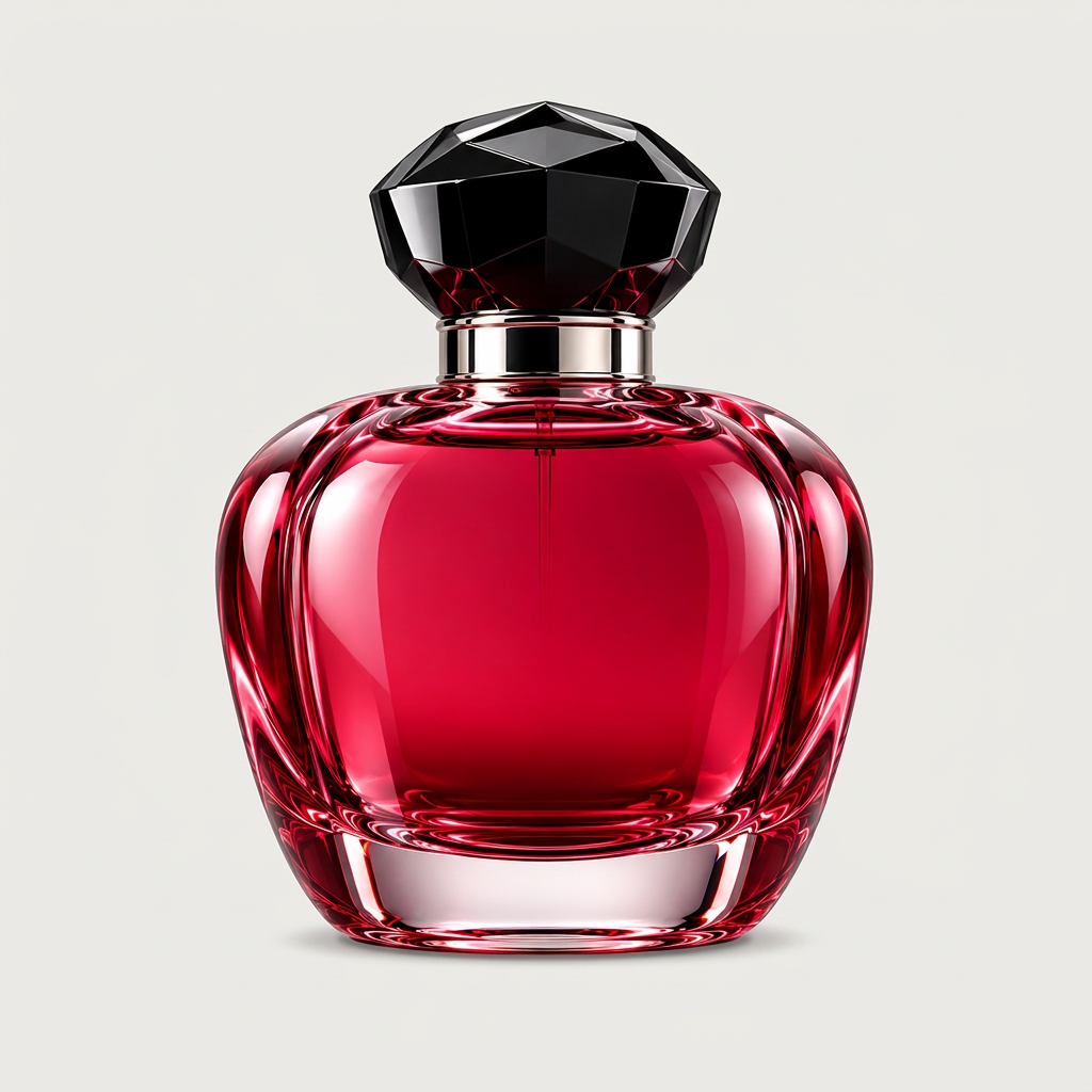 Ruby perfume bottle front view