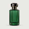 Emerald perfume bottle front view