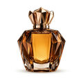 Front view - luxury amber crystal perfume bottle